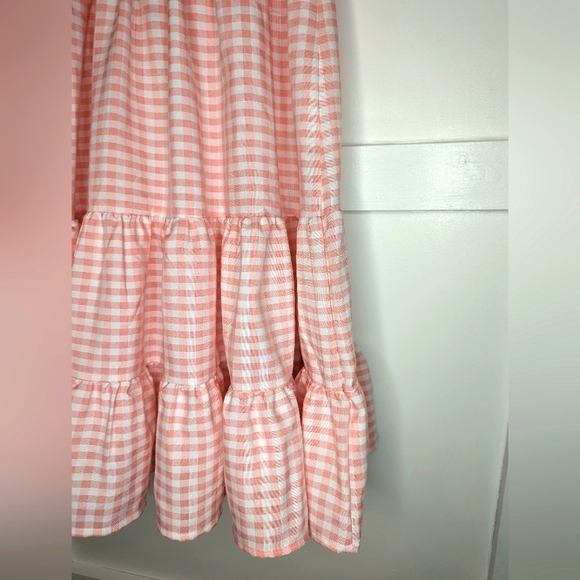 Cottagecore Pink White Gingham Dress - Picture 2 of 6